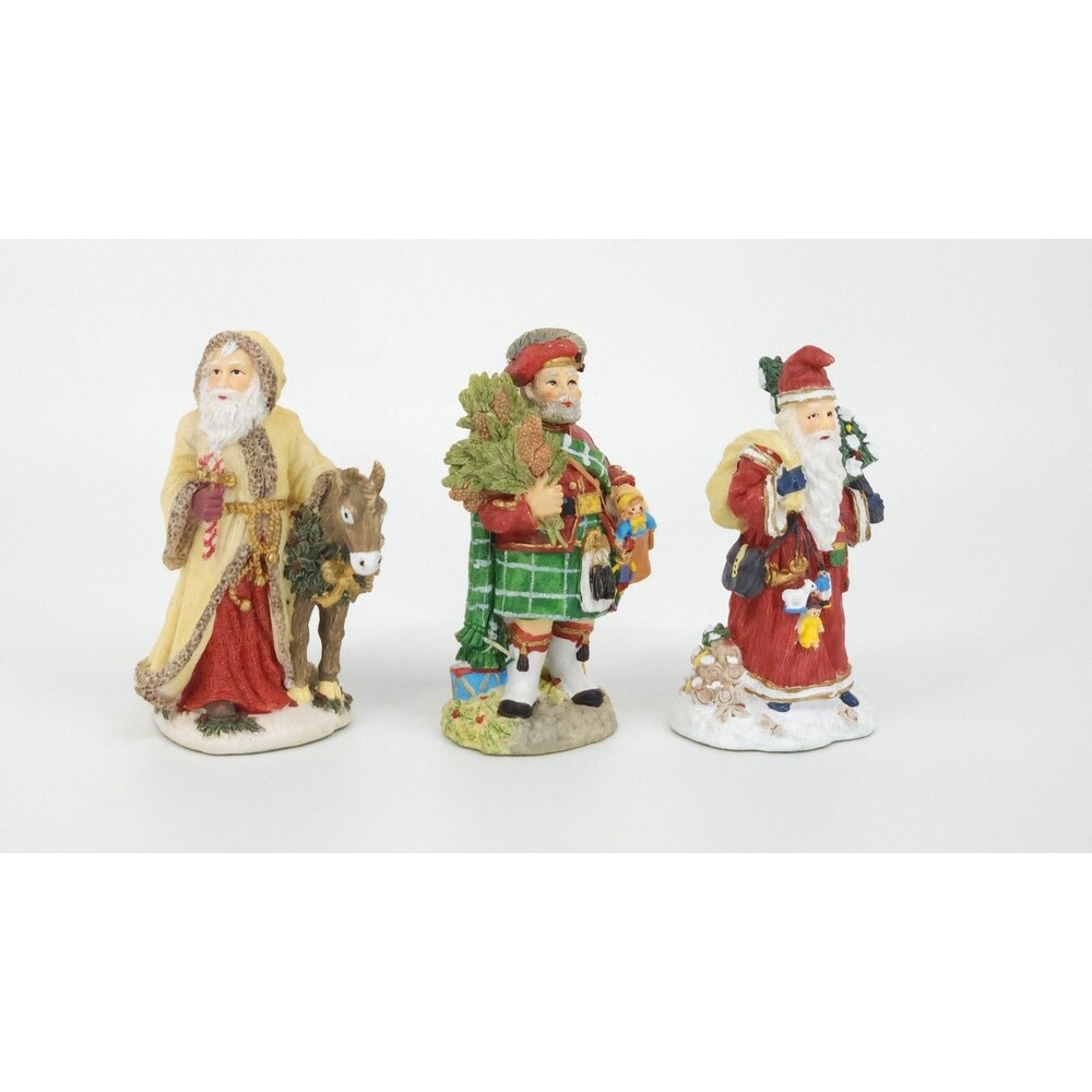 Lot of 3 Vtg International Santa Claus Collection 5" Figurines